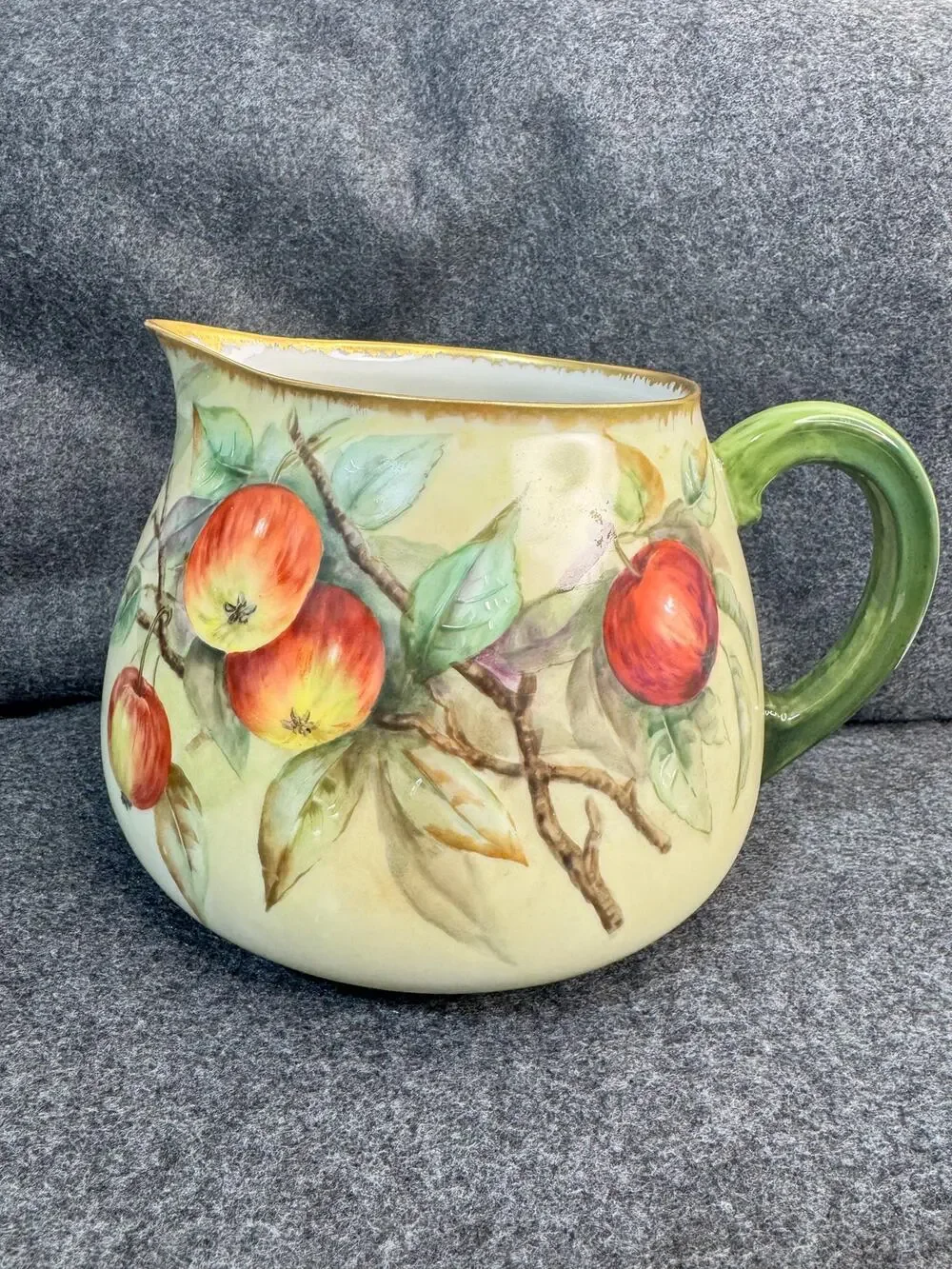 Antique Tressemanes & Vogt (T&V) Limoges France Porcelain Cider Pitcher A.A.R